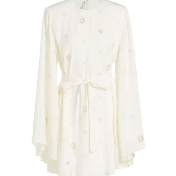 Stella McCartney Metallic Long Sleeve Minidress Size 40 (4-6) - Picture 3 of 14